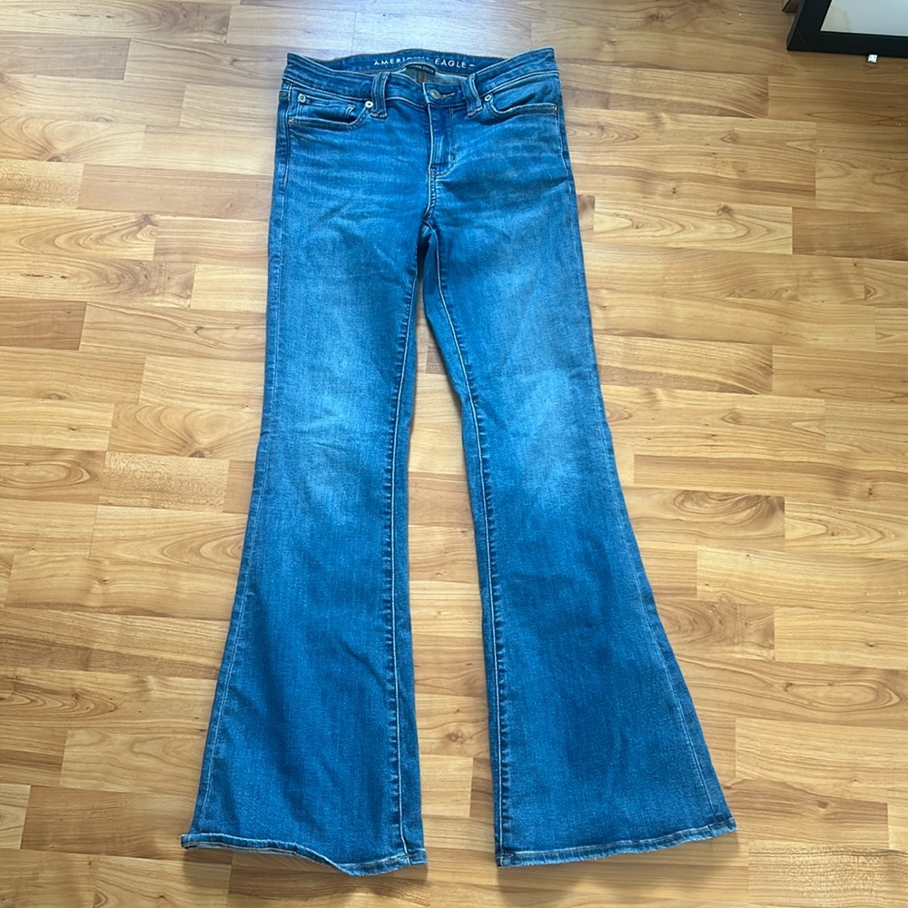 American eagle low rise flare jeans.